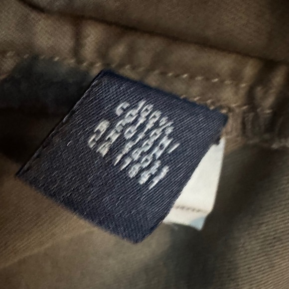 Banana Republic Martin Fit Pants 12 Olive Green Wide Leg Side Slit Chino Vintage - Picture 8 of 8